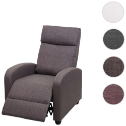 Poltrona Relax Tv Hwc-f76 Design Moderno Tessuto Grigio Marrone en oferta