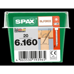 vite acciaio IN.Force 160 x 6 mm - 20 pezzi - Spax características