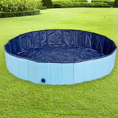 POOL PISCINA VASCA IN PLASTICA PER CANE CANI ANIMALI DOMESTICI PIEGHEVOLE DA GIARDINO 80cm x 20cm
