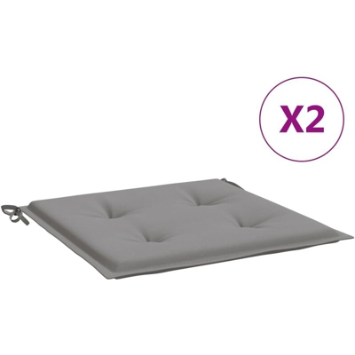 YOUTHUP Cuscini per Sedia da Giardino 2 pz Grigi 50x50x3 cm - Grigio