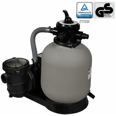 YOUTHUP Pompa con Filtro a Sabbia 600 W 17000 l/h - Grigio