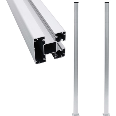 Pali per Recinzione 2 pz in Alluminio 185 cm