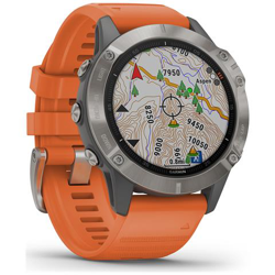Smartwatch Fenix 6 Sapphire Display 1.3'' 32 GB Wi-Fi Bluetooth con GPS Cardiofrequenzimetro Titanio Arancione en oferta