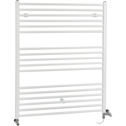 Hudson Reed Ive Scaldasalviette Misto Piatto Moderno - Termoarredo Bagno a Scaletta Bianco - Design Elettrico & Idraulico - 1019W - 1200 x 1000mm en oferta