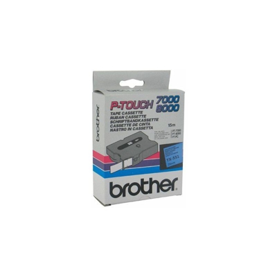 Brother Gloss Laminated Labelling Tape - 24mm, Black/Blue nastro per etichettatrice TX