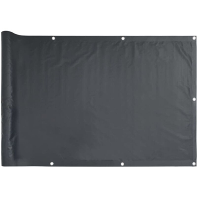 Paravento da Balcone Antracite 90x500 cm in Tessuto Oxford - Antracite - Vidaxl