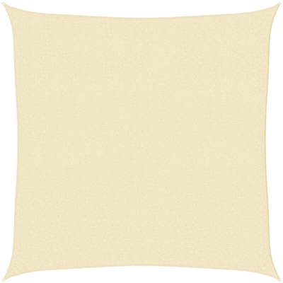 vidaXL Parasole a Vela HDPE Quadrato 3,6x3,6x3,6 m Crema - crema