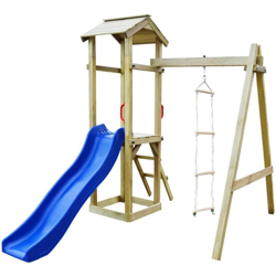 vidaXL Casa dei Giochi con Scivolo e Scale 237x168x218 cm in Legno - Multicolore en oferta