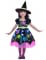 Costume strega multicolore con ragnatele bambina en oferta