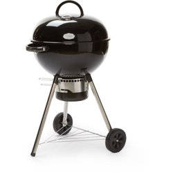 Barbecue a carbonella rotondo con struttura in acciaio e ruote | nero precio
