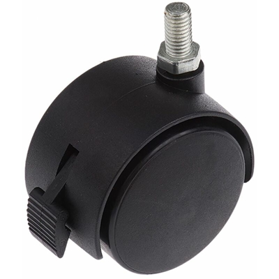 Ruota per carrelli Girevole con freno, portata 50kg, ruota da 50mm (Confezione da 4) - Rs Pro