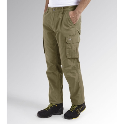 Diadora Utility Win Ii Iso Pantalone Pantaloni Cargo Da Lavoro Estivi Beige-L L