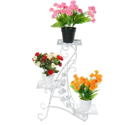 Espositore per piante da giardino in metallo 73 * 57 * 25,5 cm (bianco, tipo C)