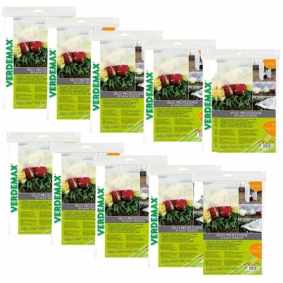 Verdemax 5 veli di protezione in tnt 17 gr/mq colore bianco ciascuno da metri 2,4x10