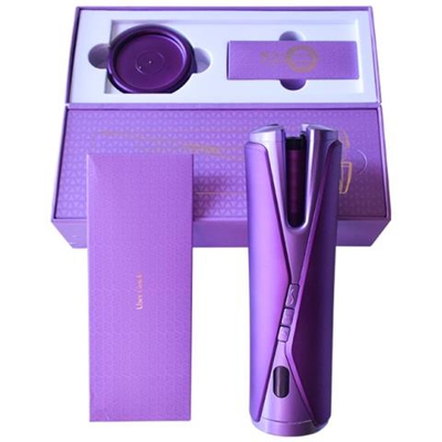 Arricciacapelli Elettrico Senza Fili Arricciacapelli In Ceramica Elettrico Ricaricabile Usb Onde Di Riccioli Display Lcd Ruota Onda Styler | arricciacapelli (viola)