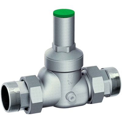 Riduttore di pressione 1/2'MM cromo bocchettoni manometro impianti sanitari - FAR