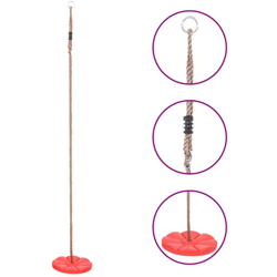 vidaXL Altalena con Piattaforma 200 cm Rosso - Rosso precio