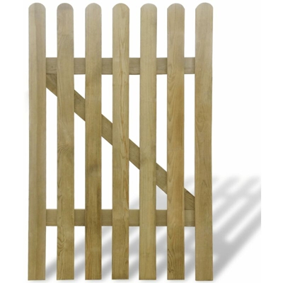 Cancello da Giardino in Legno 100x150 cm - Marrone - Youthup