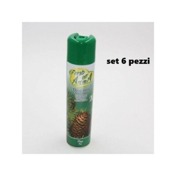 Set 6 Pz Deodorante Per Ambiente Spray Profumo Casa Fresco 300 Ml Pino en oferta