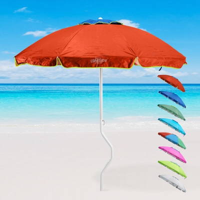 Ombrellone mare 220 Cm Protezione uv spiaggia pesca Apollo | Arancione - Girafacile