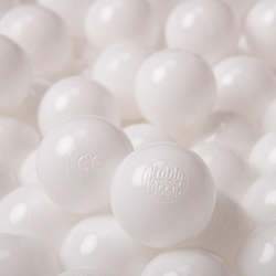 KiddyMoon 200 ? 6CM Palline Morbide Colorate Per Piscina Bambini Fatto In EU, Bianco - bianco precio