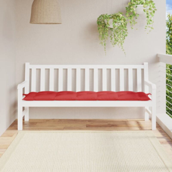 vidaXL Cuscino per Panca da Giardino Rosso 180x50x7 cm in Tessuto - Rosso en oferta