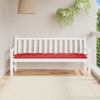 vidaXL Cuscino per Panca da Giardino Rosso 180x50x7 cm in Tessuto - Rosso