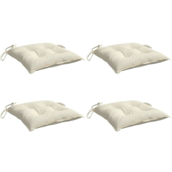 Cuscini per Sedie 4 pz Bianco Crema 40x40x7 cm in Tessuto - crema - Vidaxl en oferta