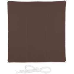Relaxdays - Tenda a Vela Quadrata, Idrorepellente, Anti UV, con Corde di Supporto, Terrazza, Giardino, LxP: 5x5 m, Marrone precio