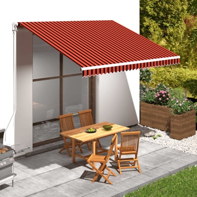 Tenda da Sole in Tela Arancione e Marrone 400x300 cm - Multicolore - Vidaxl