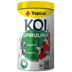 Pond koi Spirulina Pellet Size M 1000ml/350gr - Mangime super premium con spirulina granulometria medio grande - Tropical en oferta