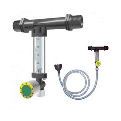 Iniettore di fertilizzante 25� 5mm con valvola e flussometro venturi
