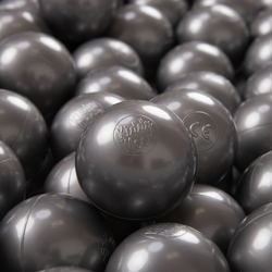 700 ? 7CM Palline Morbide Colorate Per Piscina Bambini Fatto In EU, Argento - argento - Kiddymoon precio