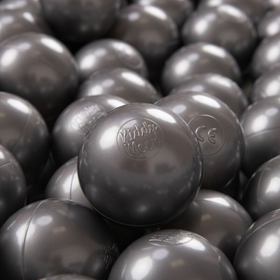 700 ? 7CM Palline Morbide Colorate Per Piscina Bambini Fatto In EU, Argento - argento - Kiddymoon