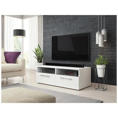Mobile Tv Classico Zumbi Bianco / bianco Lucido 100cm