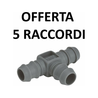 Gardena Raccordo A T Per Tubo Da 1/2' Per Microirrigazione 13121-26 -- Offerta 5 Pz.
