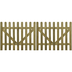 Cancello per Steccato 2 pz in Legno Impregnato 300x120 cm - Marrone - Youthup en oferta