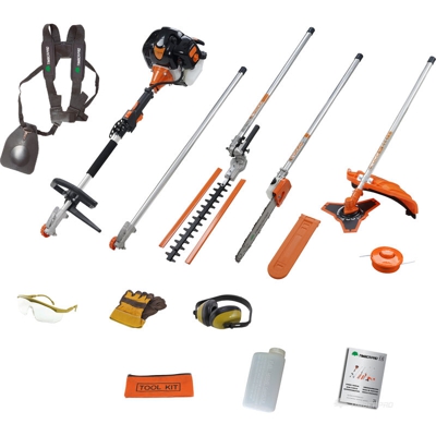5 In 1 Decespugliatore A Scoppio 52Cm³ Motosega Tagliasiepi Tagliabordi Prolunga