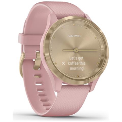 Smartwatch Vivomove 3S 39 mm Impermeabile 5ATM Bluetooth con GPS Tecnologia Cardio Acciaio Inossidabile Oro