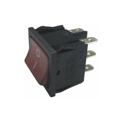 Diff - Interrupteur lumineux rouge 0/1 6A 6xfaston en oferta