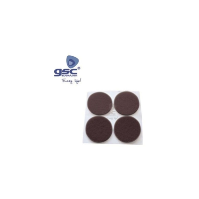 Set 4 adesivi tondi in feltro adesivo Ø35mm Brown GSC 003802761