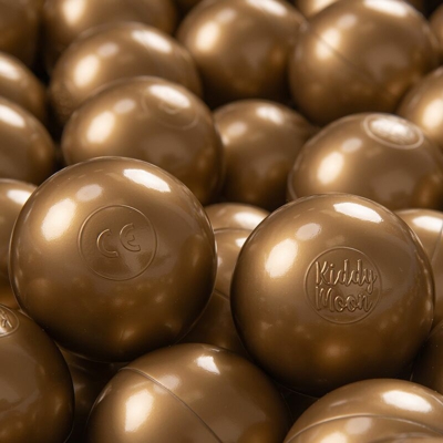 KiddyMoon 700 ∅ 7CM Palline Morbide Colorate Per Piscina Bambini Fatto In EU, Oro - oro