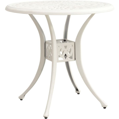 Tavolo da Giardino Bianco 78x78x72 cm in Alluminio Pressofuso - Bianco - Vidaxl