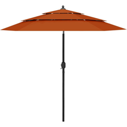 Ombrellone a 3 Livelli con Palo in Alluminio Terracotta 2,5 m - Vidaxl características
