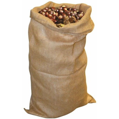 Pz 10 sacco in juta naturale resistente antistrappo per olive nocciole castagne vintage