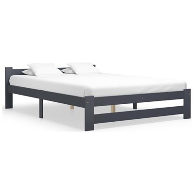 Giroletto Grigio Scuro In Legno Massello Di Pino 180x200 Cm