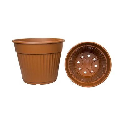 Vaso rotondo color terracotta 16x13 cm, (Art. 131, Vaso culticotto) ditta Arca
