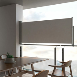 Tenda da Sole Laterale Retrattile 100 x 300 cm Grigia precio