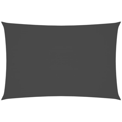 vidaXL Parasole a Vela Oxford Rettangolare 2x4 m Antracite - Antracite