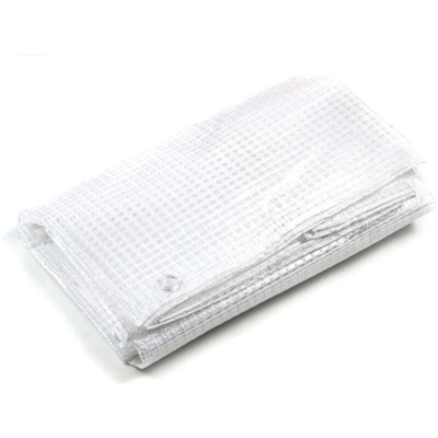 Telo bianco trasparente occhiellato retinato antivento antistrappo anti uv misura 3x6 mt STI